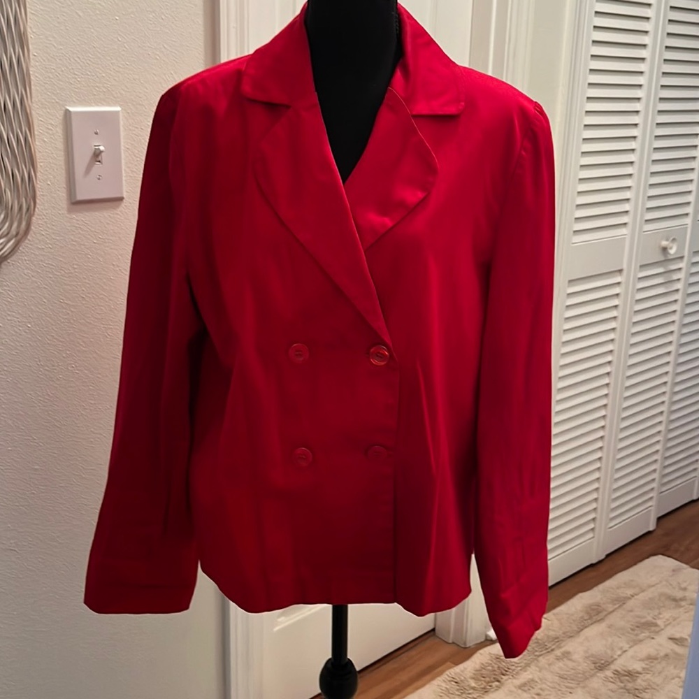 Vintage double breasted red blazer